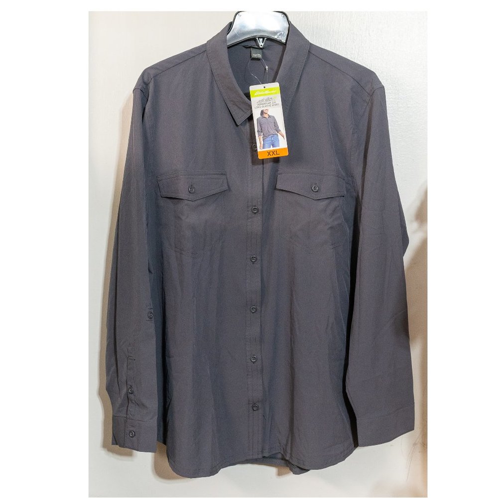 NEW Eddie Bauer Women's Long Sleeve Shirt UPF 50+ Roll Tab Sleeves